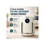 Shark 23 M² Hepa Hava Temizleyici Cihaz Sessiz Koku Giderici Toz Alerjen Duman Pm2.5 PM10 Yeşil Uyku Modu - Beyaz