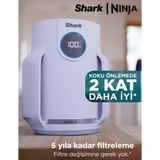 Shark 5 Yıl Uzun Ömür Filitre Anti-Alerjen Koku Giderici ve Ultra Sessiz Hepa Filtreli Kompakt Akıllı Hava Temizleyici Compact Pro Lavender (Mor)