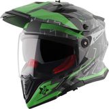 Shark Axor X-Cross Kask Flash Dual Vısor - Dull Cool Grey Green - M