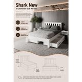 Shark New 4 Çekmeceli Tek Kişilik MDF Karyola