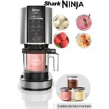Shark Ninja Dondurma Makinesi - Çok Amaçlı Dondurma, Gelato, Sorbe, Smoothie Kasesi, 3 Parça Siyah