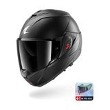 Shark Oxo Dark Shadow Mat Siyah Modüler Kask (Renkli Cam Hediyelidir) - 2XL