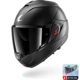Shark Oxo Dark Shadow Mat Siyah Modüler Kask (Renkli Cam Ve Pınlock Hediyelidir)