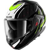 Shark Oxo Rydger Siyah Beyaz Sarı Çene Açılır Kask