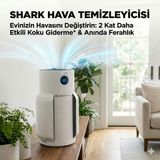 Shark Profesyonel Akıllı Hava Temizleme Cihazı 130M² Geniş Alan Etkili 5 Yıl Filtre Ömrü Hepa Filtreli Koku Duman ve Alerjen Giderici Ultra Sessiz Büyük Boy - Beyaz