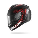 Shark Rıdıll 2 Speed-Vıb Mat Siyah-Antracıt Kırmızı Kapalı Kask