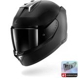 Shark Skwal I3 Dark Shadow Edition Mat Siyah Kapalı Kask (Ledli Model)+(Renkli Cam Hediyelidir)