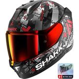 Shark Skwal I3 Hellcat Mat Kapalı Kask - Siyah - Kırmızı