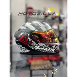 Shark Skwal I3 Hellcat Mat Siyah Beyaz Şeffaf Kask S Beden X1 Kırmızı Vizör ile Uyumlu