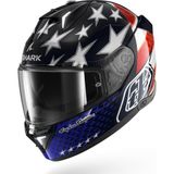 Shark Skwal İ3 Us Flag Laci Kırmızı Beyaz Kapalı Kask