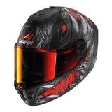 Shark Spartan Rs Shaytan Mat Kapalı Kask - Mat Siyah - Neon Kırmızı