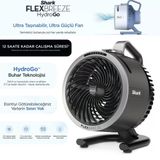 Shark Taşınabilir Buharlı Mini Fan & Vantilatör Siyah, Şarjlı Kablosuz Kullanım, 5 Hız Kademesi, 150 ml Hazne, Sessiz Çalışma ve Günlük Kullanım Için Kompakt Taşınabilir Serinlik