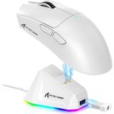 Shark X11 Hafif Kablosuz Oyun Faresi, Rgb Şarj Yuvası, Tri-Mode-2.4g/usb-C Kablolu/bt, 22K Dpı, PAW3311 Optik Sensör, Huyu Anahtarı, Pc/mac Için 5 Programlanabilir Düğme (Beyaz)