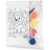 Sharp & Art Çini Boyama, Hayvanlar Serisi Boyama Seti, Çocuklar Boyasın ve Yapıştırsın, 49 Farklı Hayvan - ASLAN