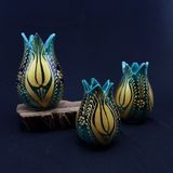 Sharp & Art Çini Lalezar Vazo Seti Renkler Serisi - Açık Yeşil