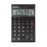 Sharp EL-125TWH Eğimli LCD Ekranlı 12 Haneli Masa Üstü Hesap Makinesi Ofis İhtiyaçları İçin Siyah - Beyaz