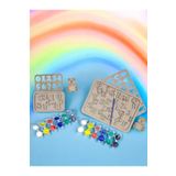 Sharp&art Ahşap Puzzle Alfabe ve Rakamlar Boyama Seti, Çocuklar Boyayarak Öğrensinler Diye...