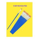 sharp&art Resim Fırçası Seti 10 Adet Kalın Uçlu Fırça, Suluboya, Akrilik Boyama vs.