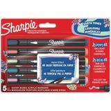 Sharpie Akrilik Markör Yuvarlak Uç Doğa Tonları 5'li Set Su Bazlı Renkli Kalemler