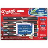 Sharpie Creative Akrilik Marker Kalem 5 Renk - Earth Tones - 001-Renkli