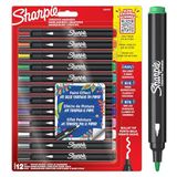 SHARPIE Creative Marker Akrilik Boya Kalemleri | Yuvarlak Uçlu Su Bazlı Boya Kalemi | Mürekkep Kağıda Geçirmez ve Çoğu Yüzey Üzerine Yazar | 12 Adet