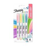 sharpie fosforlu kalem kreatif markör kalem snote çok ışlevli kesik uç 4 renk set blister 2138234 - Yok