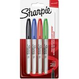 Sharpie Permanent Marker Kalem Fine Uç 4 Basic - 4'lü