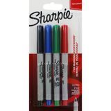 Sharpie Permanent Markör Kalem Ultra Fine, Süper İnce Uç 4 Lü Standard Renkler 1985879