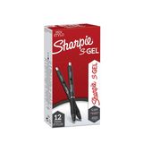 SHARPIE S-Gel jel kalemler | orta uç (0,7 mm) | siyah mürekkepli jel kalem | 12 adet