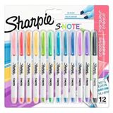 sharpie snote kreatif markör kalem karışık 12 renk 2138233 - Yok