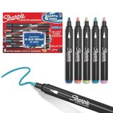 SHARPIE Yaratıcı Marker Akrilik Boya Kalemleri | Toprak Tonları | Su Bazlı Boya Kalemleri | Kan dolaşımı Yok | Çoğu Yüzey Üzerine Yazar | Küre Uçlu | Çeşitli Renkler | 5'li Paket