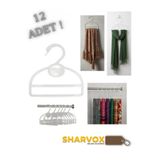 Sharvox 12 Adet Şal ve Eşarp Askısı – Pratik Dolap İçi Düzenleyici