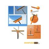 Sharvox 360 Pencere Temizleyici 3'Lü Set – Mop ve Çekpas, Pratik Temizlik Aracı