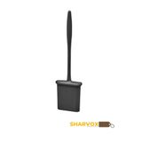 Sharvox Silikon Tuvalet Fırçası Set Siyah Renk Pratik Bükülebilir Silikon Fırça Wc Klozet Fırçası