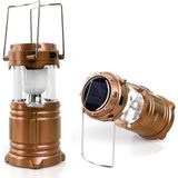 Shavers Solar Şarj Edilebilir Kamp Lambası, El Feneri, Şarjlı Lamba, Gece Lambası, Gold