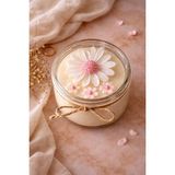 Shaymia Natural Kokulu Dekoratif Papatya Soya Mum – Cam Kavanoz-El Yapımı Hediyelik Mum-Renk Seçenekli-Shaymia Gifts - Pembe - Beyaz - 1