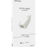 SHAZA 2.4A Seyahat Şarj Adaptörü + Type C Kablo