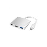 Shaza 3 in 1 Type-C To HDMI Hub Port Adaptör PD USB 3.0 4K HDMI Çıkışlı