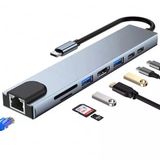 Shaza 8İn1 Usbtype-C Hub Port Adaptör Hdmı Usb Ethernet Pd Girişli