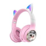 Shaza Kulak Üstü Bluetooth Kedili Çocuk Kulaklık Beyaz