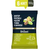 Shazel Antep Fıstıklı Hazır Türk Kahvesi 100 gr x 6 Adet
