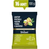 Shazel Antep Fıstıklı Hazır Türk Kahvesi 100G (100 g x 16 Adet )