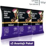 Shazel Çikolatalı Hazır Türk Kahvesi Özel Seri 100 Gr. x 3 Adet - 300 gr