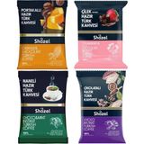 Shazel Hazır Türk Kahve Seti Portakallı Naneli Çilekli Çikolatalı 4 x 100 G 4 Lü Set - Türk Kahvesi - 100 gr