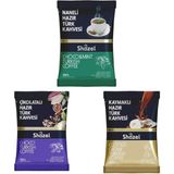 Shazel Hazır Türk Kahvesi Naneli Kaymaklı Çikolatalı 100G x 3 Adet