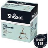 Shazel Hazır Türk Kahvesi Orta - 9 Gr. 12 Adet*1 (Kutu)