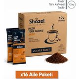 Shazel Hazır Türk Kahvesi | Sade | 100 gr | 16 Adet