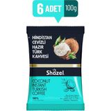 Shazel Hindistan Cevizli Hazır Türk Kahvesi 100 gr x 6 Adet - 600 gr