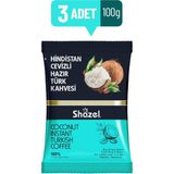 Shazel Hindistan Cevizli Hazır Türk Kahvesi 3 x 100 gr - 300 gr