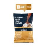 Shazel Kaymaklı Hazır Türk Kahvesi 100 Gr X 10 Adet Türk Kahvesi